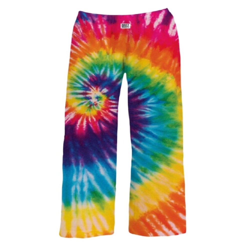 Brief Insanity Rainbow Tie Dye Lounge Pants Pajamas NEW
